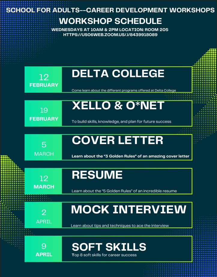 Partial Workshop Schedule